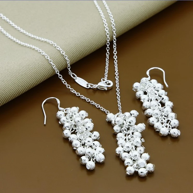 Комплект из колье и серёг серебра 925 пробы | Украшения аксессуары