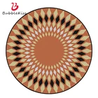 Круглые коврики и ковровые покрытия Bubble Kiss для гостиной, Домашний напольный коврик с оранжевым алмазным рисунком, напольный коврик для спальни, прикроватной зоны, нескользящий коврик для ног