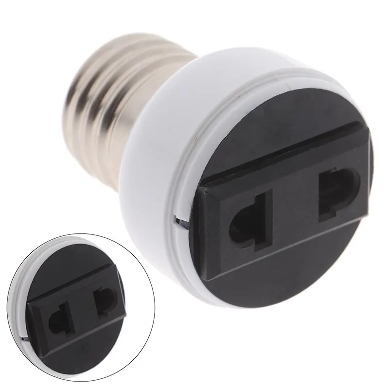 

E27 ABS US / EU Plug Connector Accessories Bulb Holder Light Fixture Bulb Base Screw Adapter White Lamp Socket