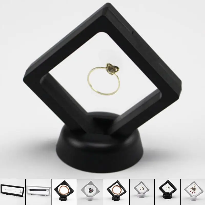 

3D Floating Picture Frame Elasticity Clear Films Suspension Packing Box Pictures Protect Jewellery Display Coin Frame Watch Box