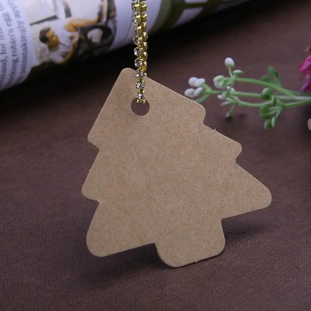 DIY Kraft Paper Christmas Tree Tags Hanging Gift Cards Wedding Party Favor Price Labels Decoration | Дом и сад