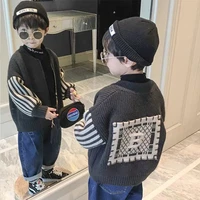 childrens fashion cardigan 1 9 years old kids sweater jacket middle and small childrens gentleman boy autumn and winter