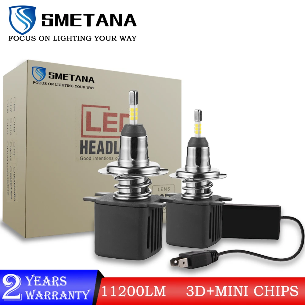 

SMETANA F2 H1 H4 H7 H8 H9 H11 D1S/D2S/D3S/D4S 9005 9006 2Pcs Mini Led Car Headlight led Bulbs Headlamp11200LM Led Fog Lights