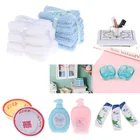 1:12 миниатюрная щетка для кукольного домика с шампунем и гелем для душа чашка для зубной пасты полотенца для умывальника необходимые туалетные принадлежности для кукольной ванны