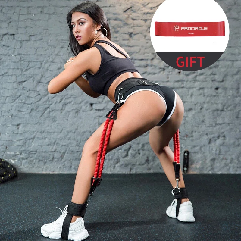 

Booty Band Set - Workout Resistance Bands - Booty Butt System for a Bikini Butt Abs Glutes Muscle Workout with Adjustable Waist