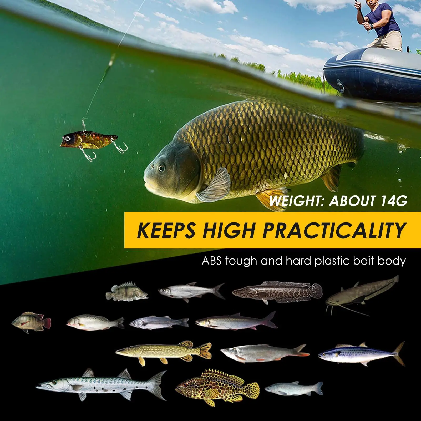 

Fishing Lures 3D Eyes Hard Bait Fishing Baits Sinking Metal VIB Sequins Fishing Lures Fishing Accessories 5.8cm