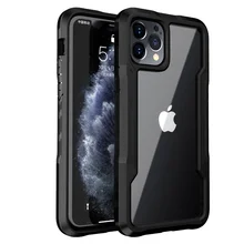 Shockproof Phone Case For iPhone 12 11 13 Pro Max X XR Transparent Case For iPhone 7 8 Plus 11 12 13 Hard PC Soft TPU Full Cover