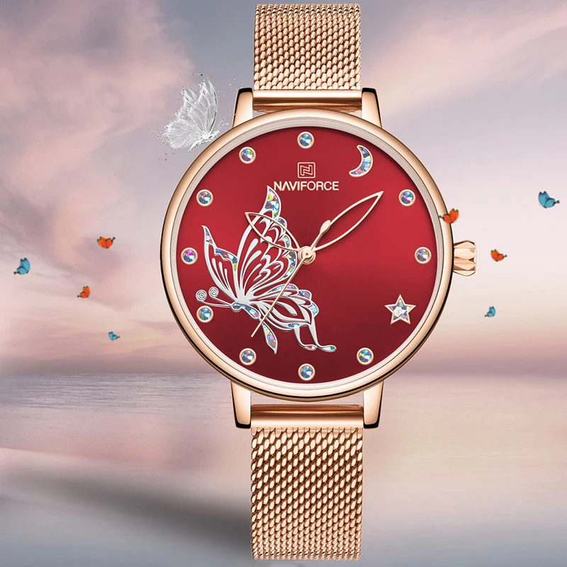 Часы наручные NAVIFORCE женские кварцевые роскошные брендовые модные