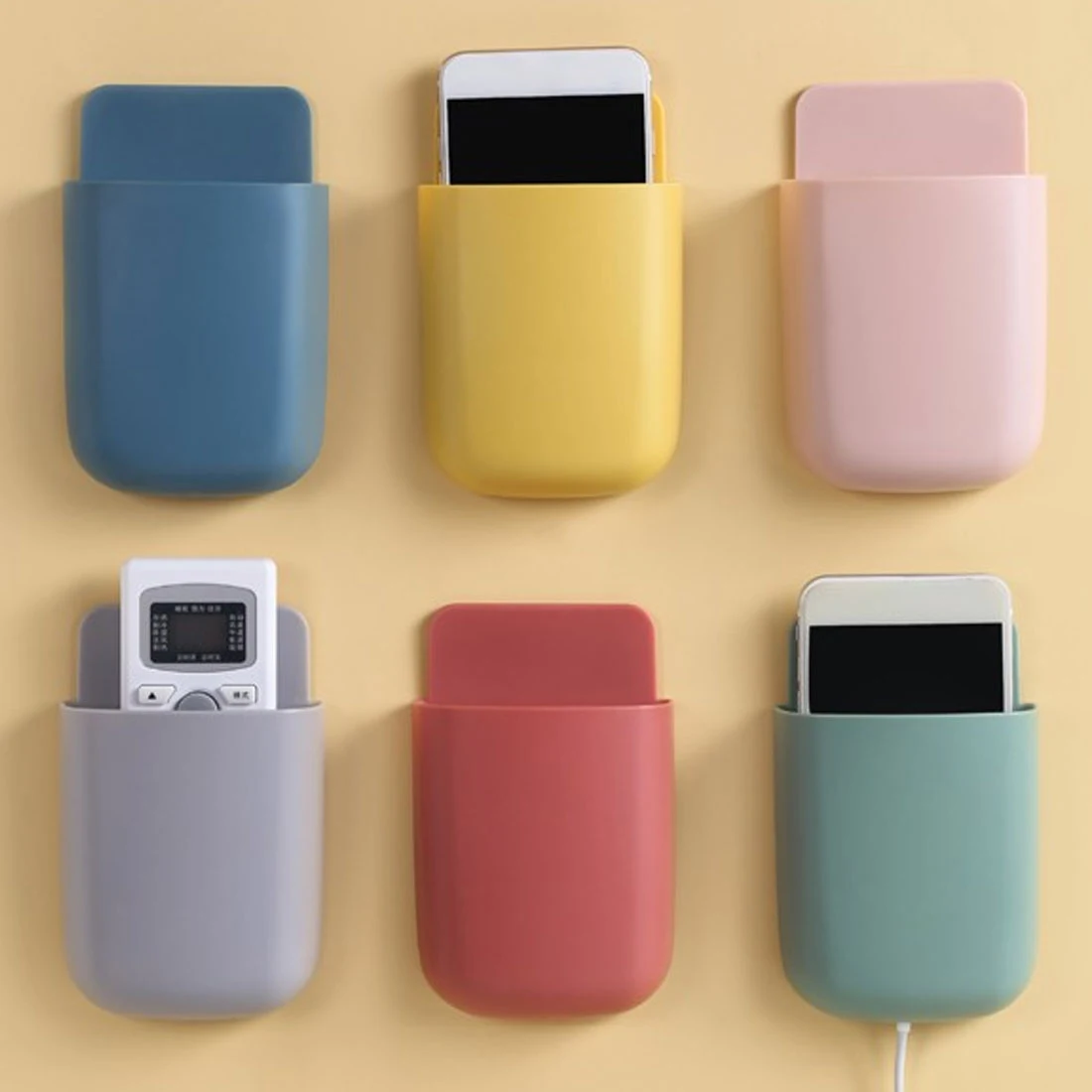 

Wall Mounted Storage Box Remote Control Storage Organizer Case For Air Conditioner Tv Mobile Phone Plug Holder Stand Rack