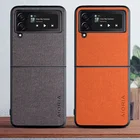 Флип-чехол для Samsung Galaxy Z, 3 дюйма, кожаный чехол-книжка, жесткий защитный чехол из поликарбоната для Samsung Z Flip3 ZFlip, чехол для телефона