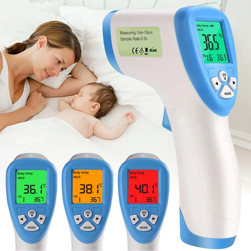 

Infrared Thermometer No-contact Digital Thermometers Forehead Temperature Meter Color Random DQ-Drop