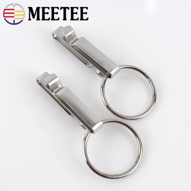 Meetee 1/ 2 шт. 3 4 см ручной работы пряжка для ключа из нержавеющей стали латунь брелок