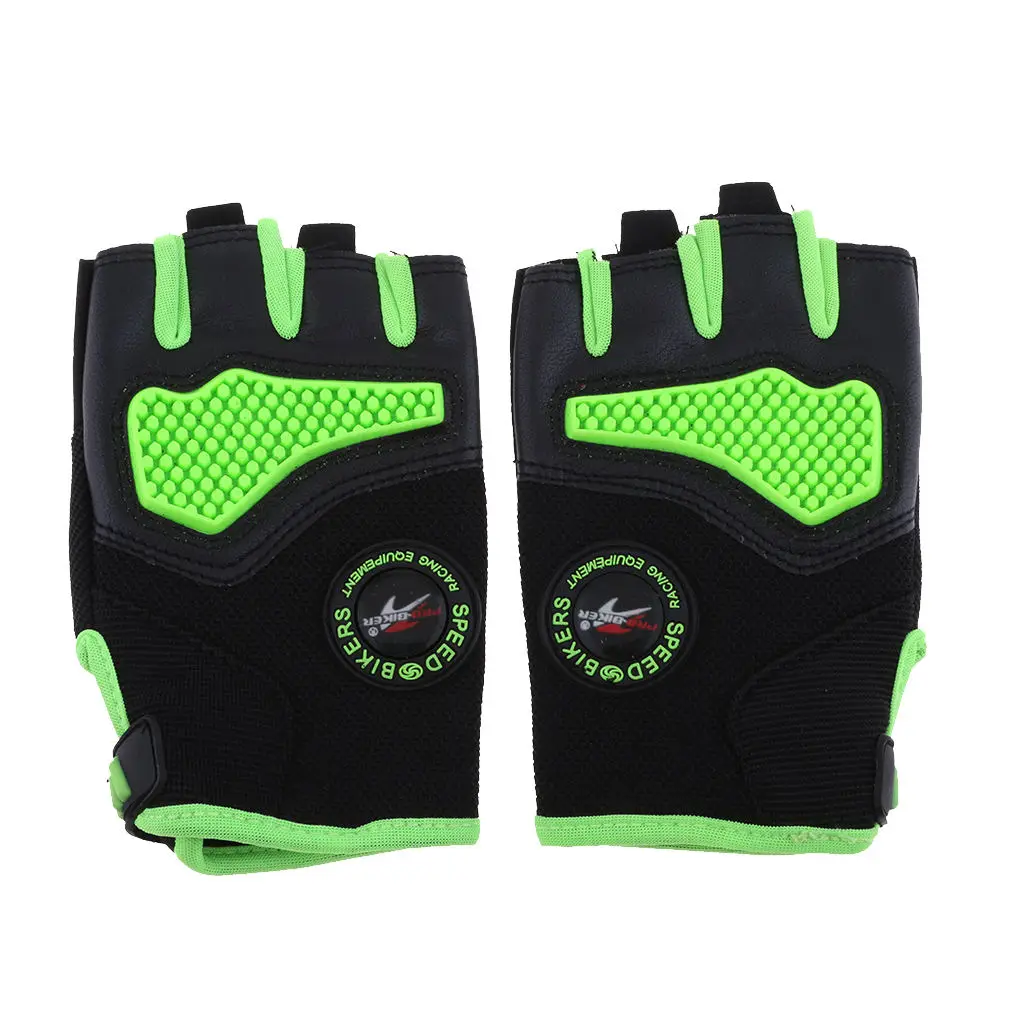 

Motorcycle Racing Half-Finger Protective Gloves- Green (Size M / L / XL)