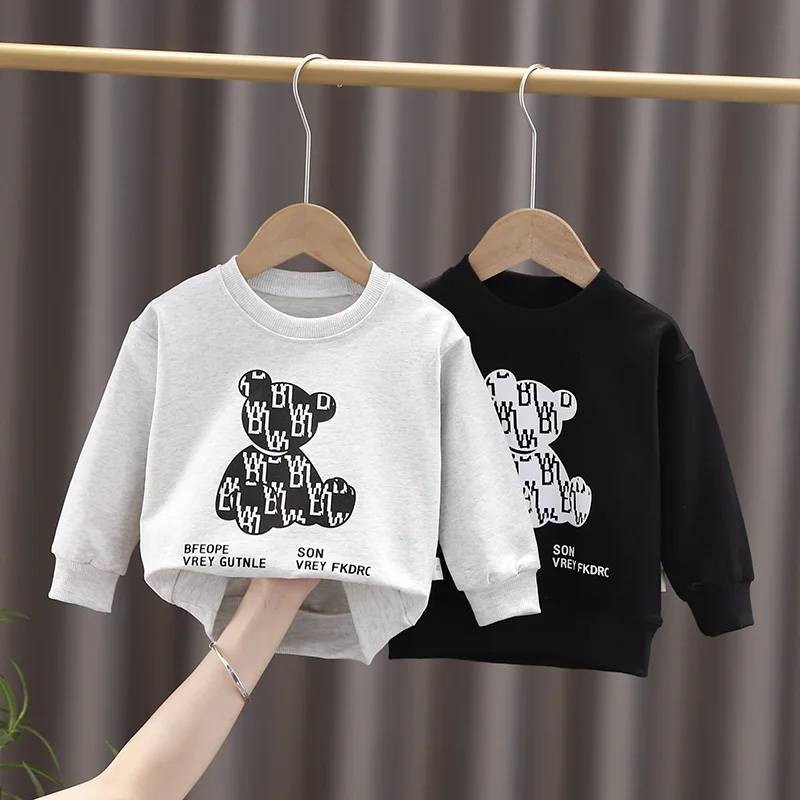 

Baby Boys Girls Sweaters Spring Autumn Children Casual Cotton T-Shirts Clothes For Boy 1 To 5 Years Toddler Jogging Suits Tops
