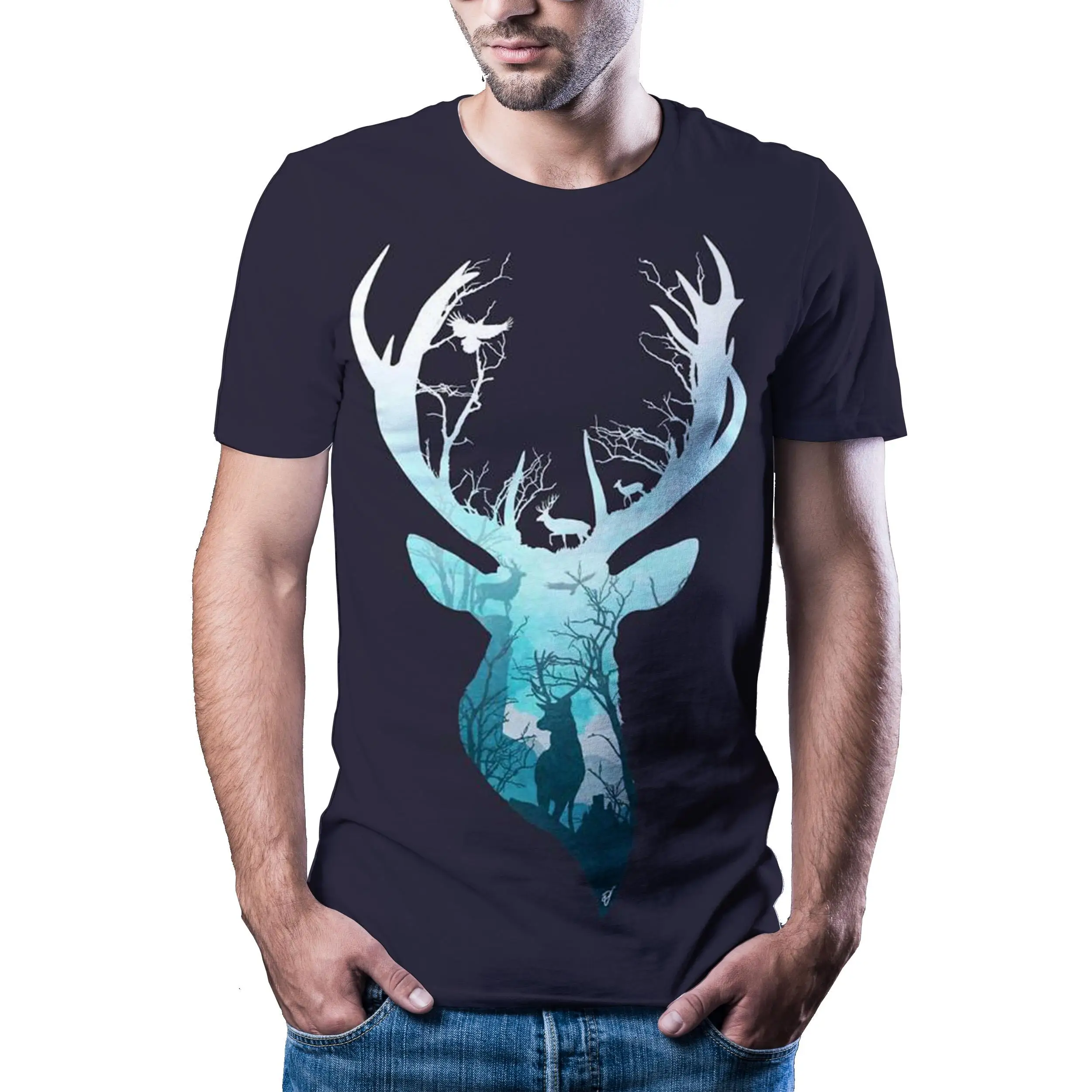 Космической галактики 3D Футболка с короткими рукавами принтом Летнее стильное