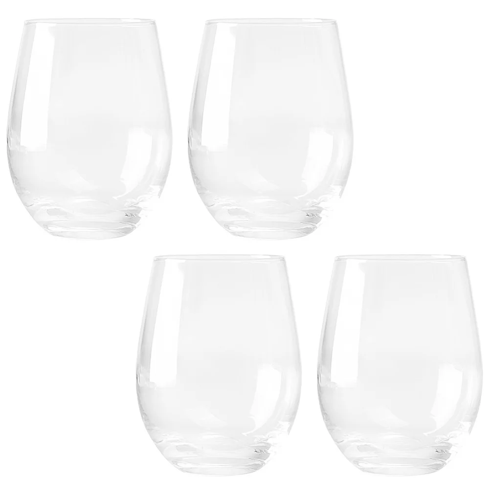 

4Pcs Glass Cups Glass Cups Transparent Beverage Cups Drinking Cups