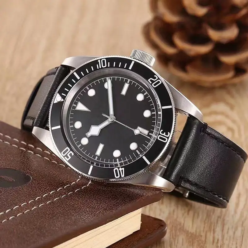

Fashion Mens Automatic Mechanical Men Stainless Steel Wristwatch Ceramic Red Bezel Black Dial ROTOR MONTRES Clasp Watch 42mm