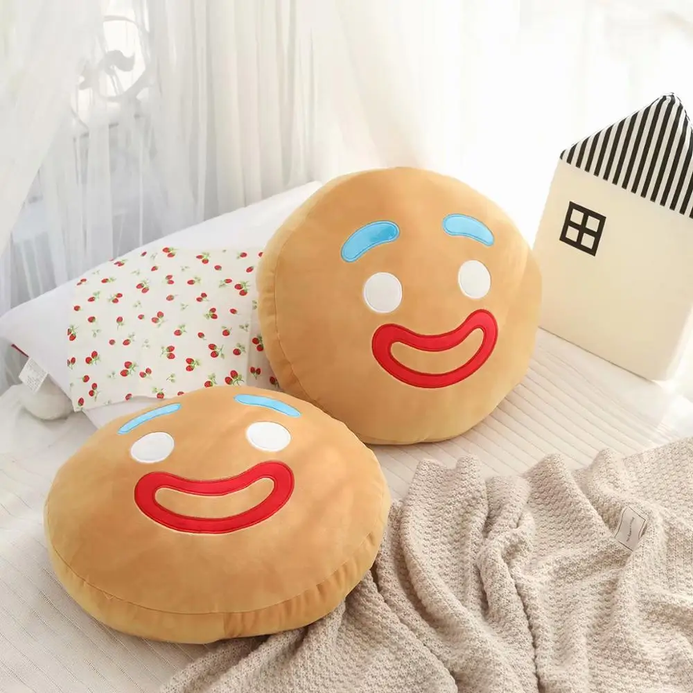 Имбирная плюшевая кукла для мужчин Рождественская яркая набивная подушка