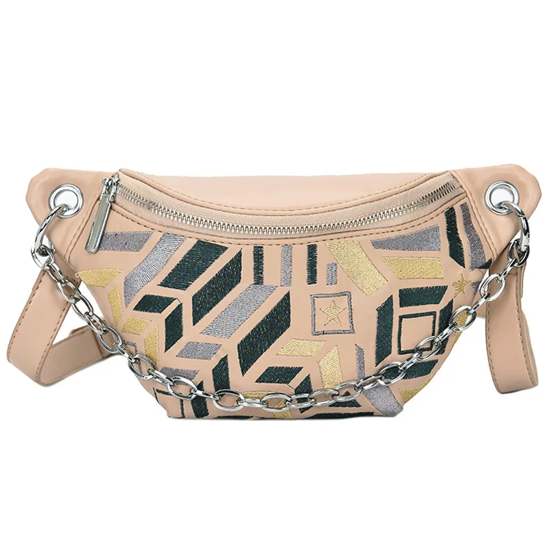 

Niche Design Ins Bag Female 2021 New Fashion Hot Messenger Bag Embroidery Chest Bag Popular Waist Bag Shoulder Bag Width: 29cm