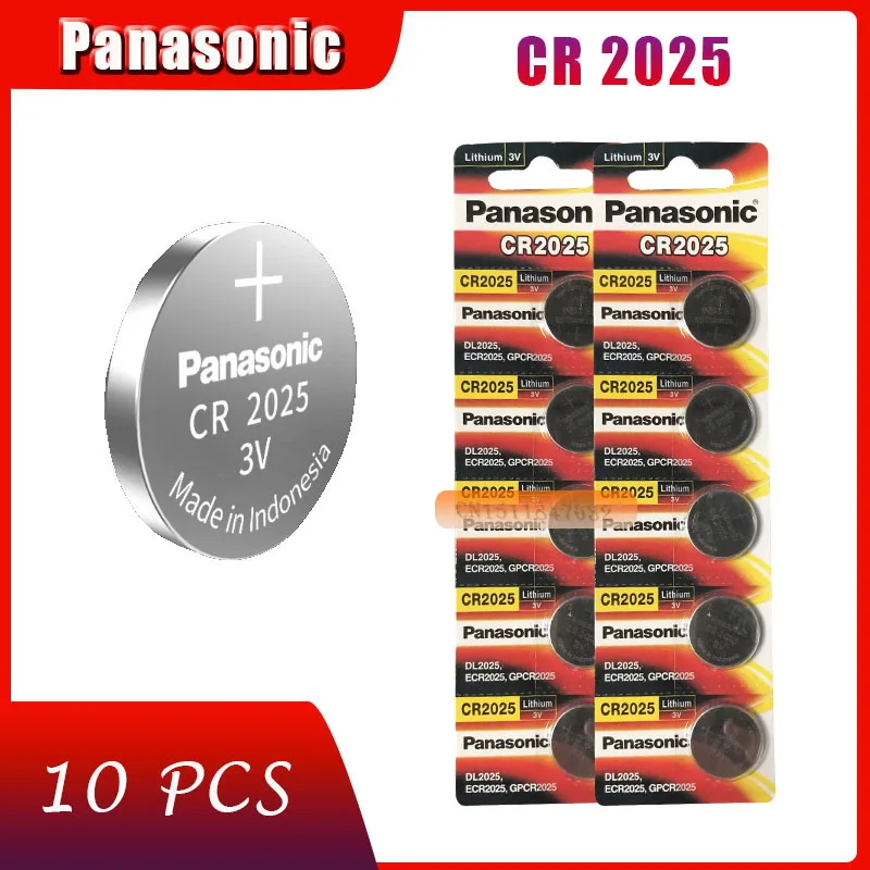 10 шт. оригинальный новый аккумулятор для PANASONIC cr2025 3 в кнопочные батарейки часов