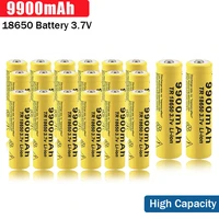 high quality 18650 battery 3 7v 9900mah rechargeable li ion battery for led flashlight torch batery li ion batteryfree shipping