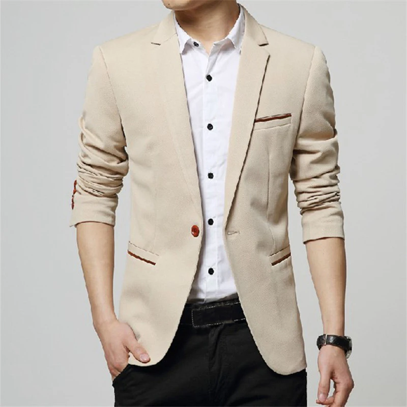 Мужской Блейзер 2019 модный брендовый мужские костюмы куртка новая весенняя