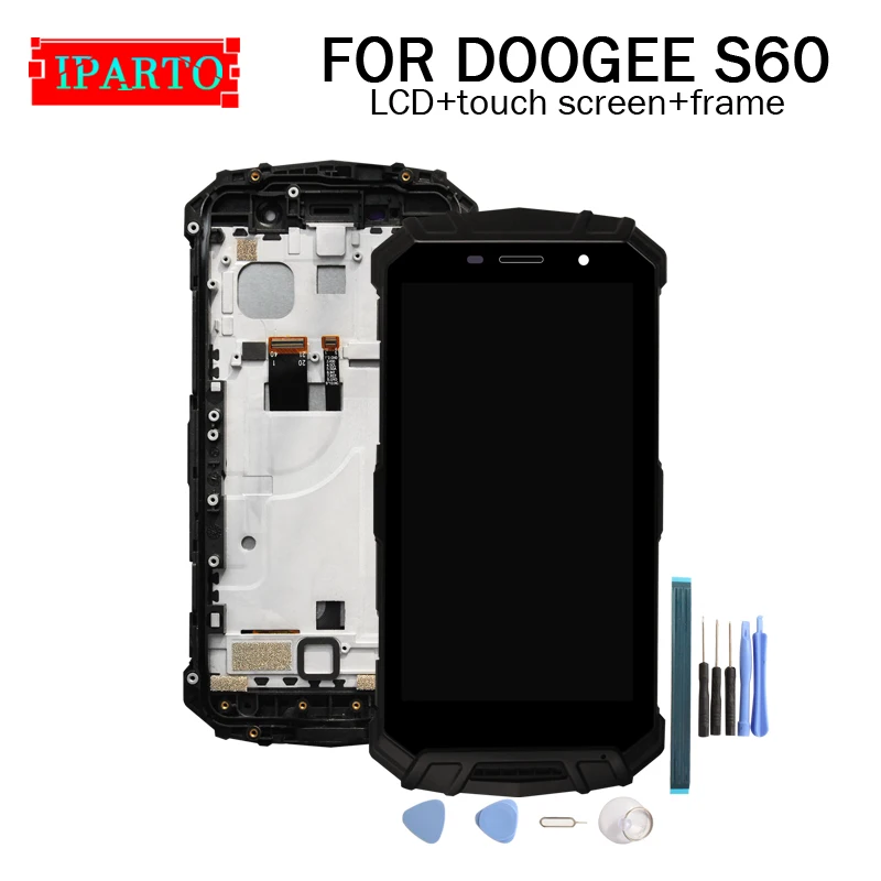 ЖК дисплей 5 2 дюймов DOOGEE S60 + дигитайзер сенсорного экрана рамка в сборе 100%