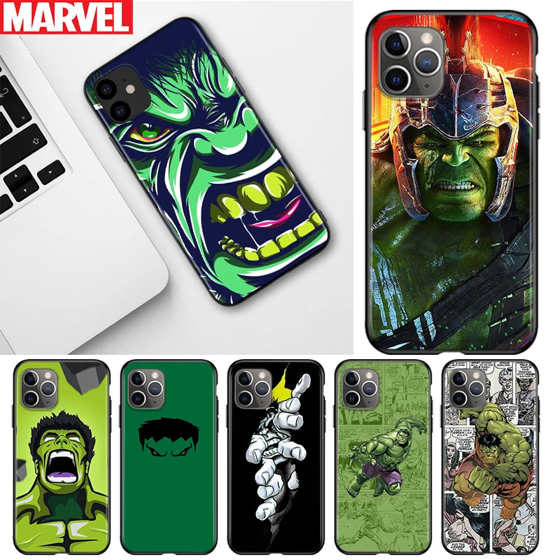 

Hulks Avengers For Apple iPhone 12 11 Pro Max mini XS Max XR X 8 7 6 6S Plus 5S SE 2020 Black Soft Phone Case