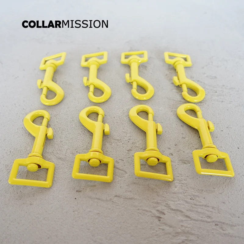 

Metal yellow colored baking paint dog clip hook durable and strong swivel snap hook zinc alloy Diy accessories CPK20Y
