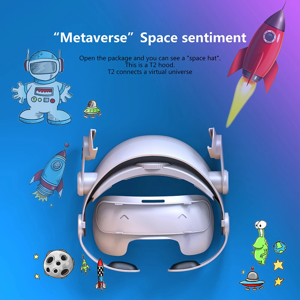 

Складная стеклянная повязка на голову VR для Oculus Quest 2, портативная Регулируемая головная повязка, дышащая сменная подушка для декомпрессии, ...