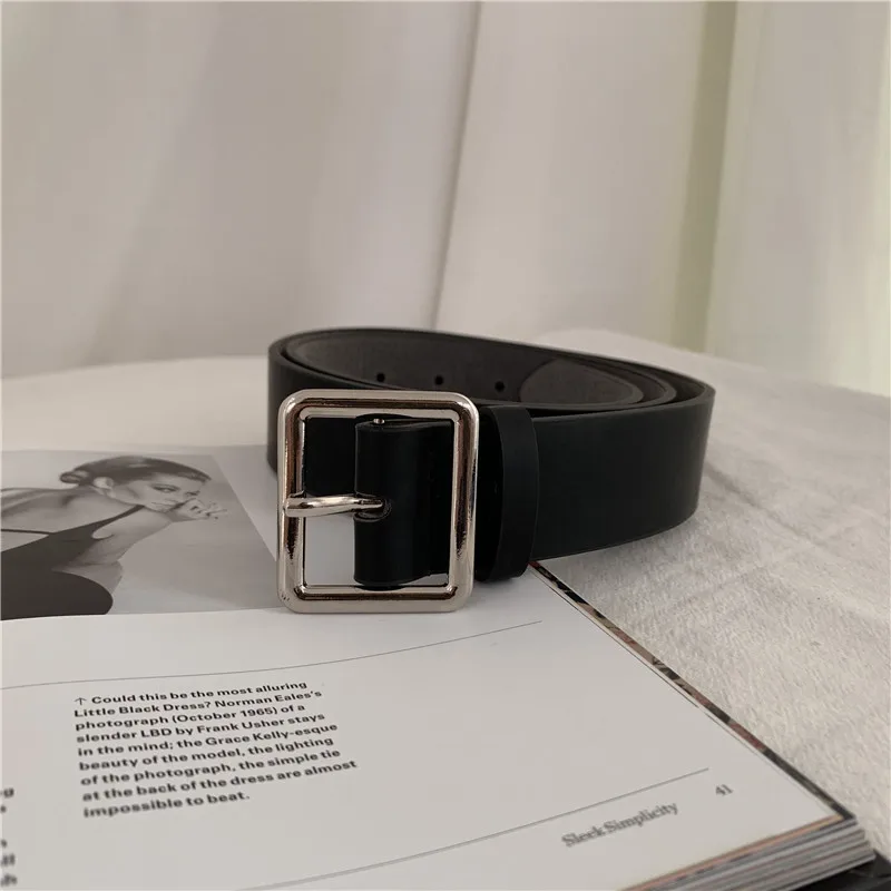 

Female Waistband Retro Style Jeans Dress Decoration 1Pcs Ladies Ornament Nice Gift Fashion Sash Square Buckle Alloy/PU 3Colors