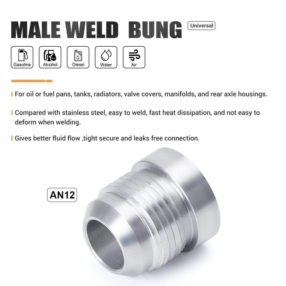 WLR RACING высокое качество алюминиевый AN12 AN прямой мужской сварочный фитинг адаптер
