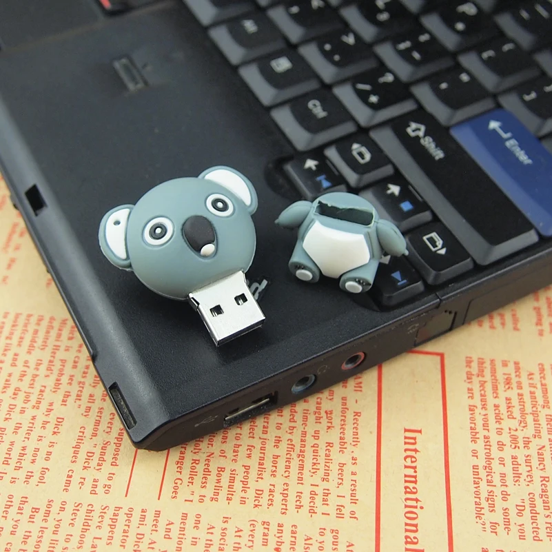 USB 2 0 милый Koala Usb флэш накопитель 64 Гб памяти флеш 32 ГБ 128 МБ прекрасный медведь Clef