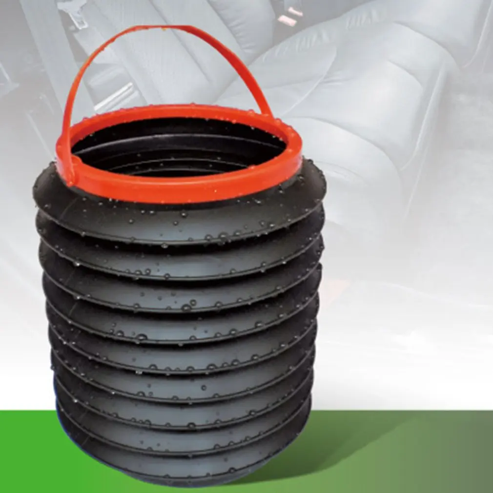 

Car Telescopic Barrel Collapsible Bucket Multi-function Storage Box Storage Barrel Car Inside Car Trash Can Portable Black