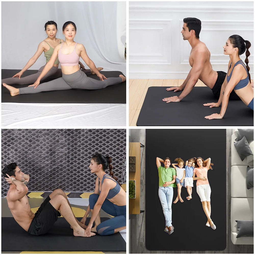 Oversized Yoga Mat 200x120cm Non Slip 10mm Thick Wide Exercise Mat Fitness Pilates Mattress XXL Gym Sports Cushion for Back images - 6