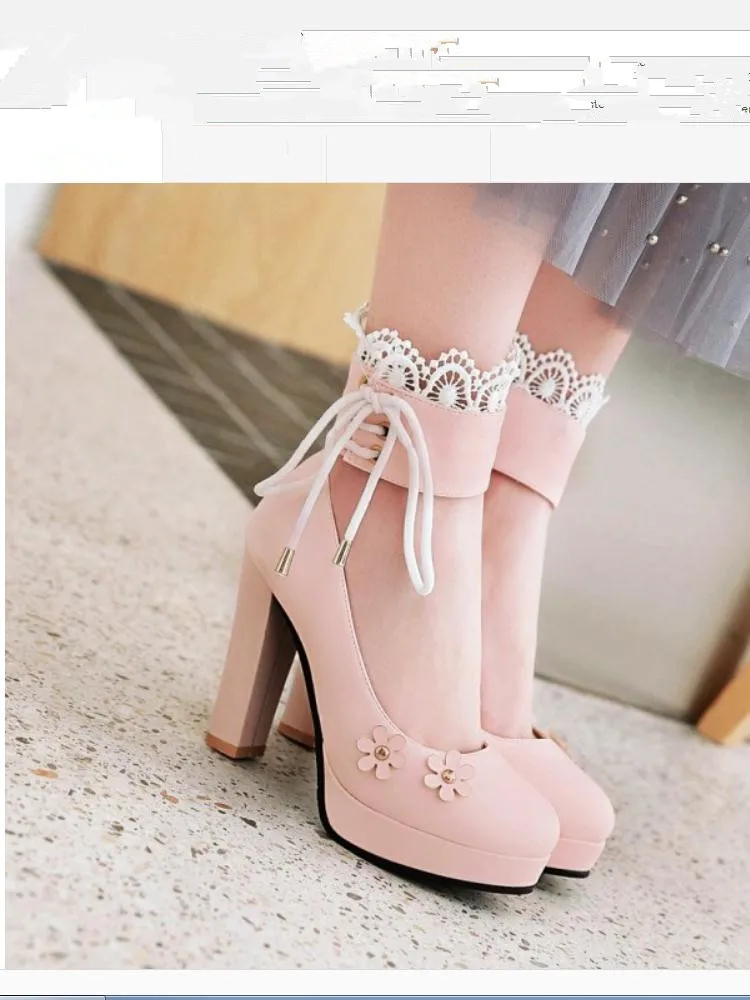 Новинка весна осень 2021 стильная модная женская обувь на высоком каблуке грубый