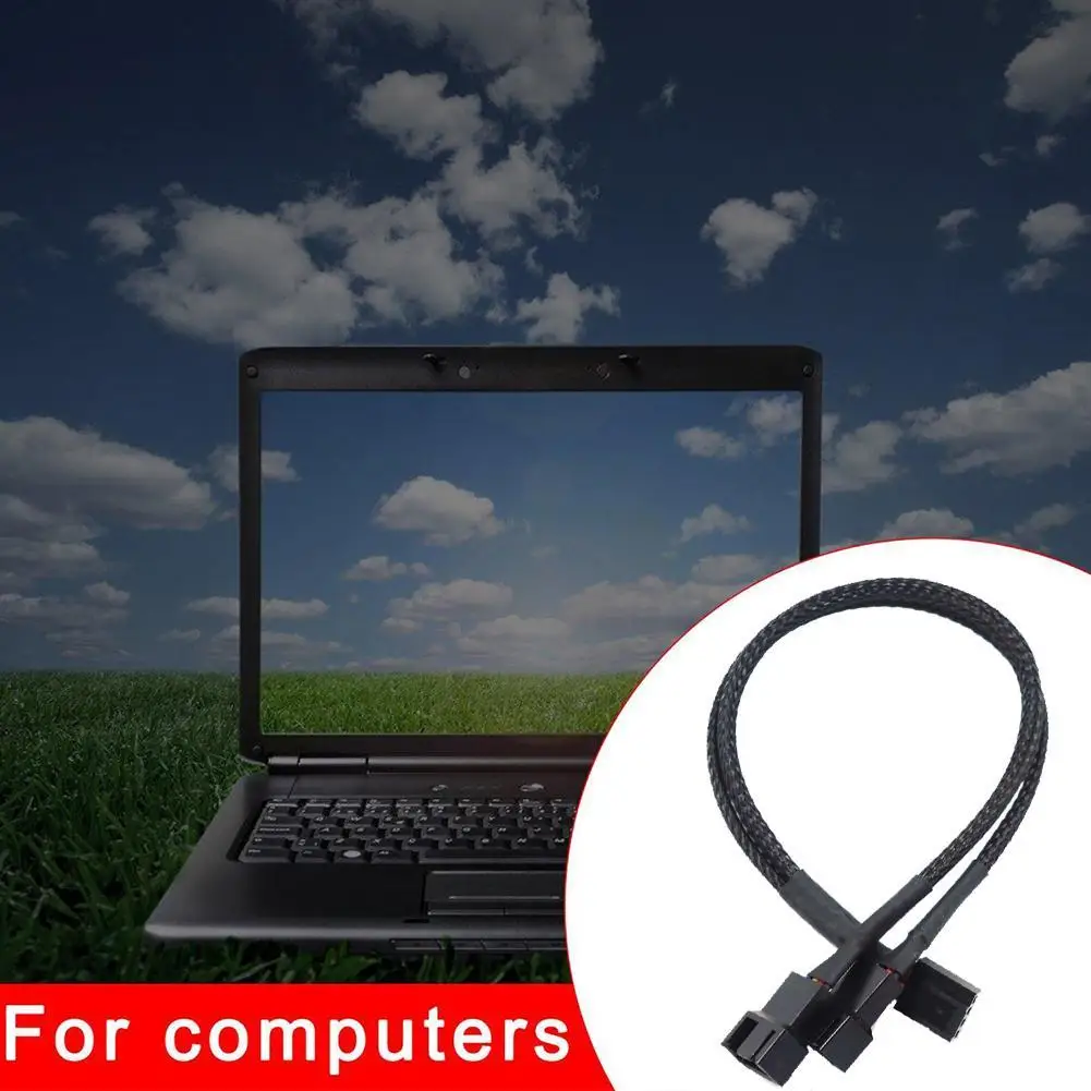 

Chassis Fan Pwm Temperature Control Extension Cable Sleeve Adapter Fan Cable Splitter Computer Case Power Y-type Supply K7Z5