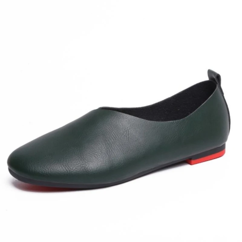 

Women Fashion Comfortable Shallow Mouth Shoes Retro Literary Casual Single Shoes Flat Bottom Round Head Soft Bottom Shoes