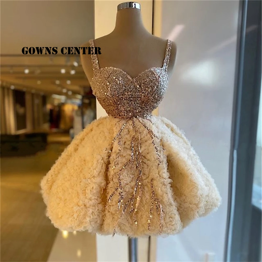 

Ball Gown Prom Dress 2021 Princess Mini Cocktail Dresses Spaghetti Homecoming Gowns robe de bal