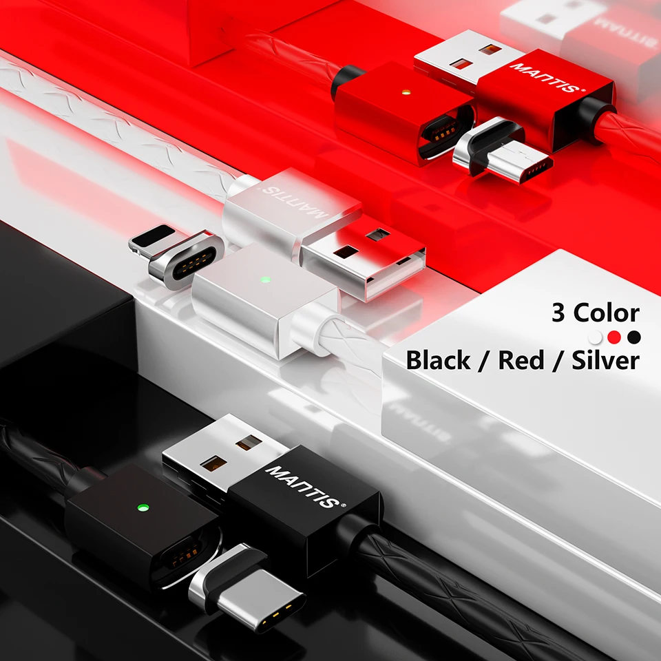 Магнитный кабель MANTIS для Apple iPhone 3A, магнитный кабель usb type C для зарядки Micro USB телефона, зарядное устройство для передачи данных, шнур для быстрой передачи данных на базе Android