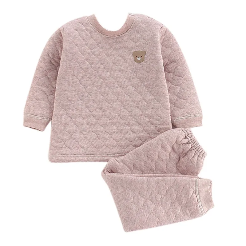 Одежда для маленьких мальчиков пижамный комплект малышей детское стеганое