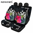 Автомобильные чехлы INSTANTARTS, протектор для сидений, полинезийский гибискус, тропический цветок, с принтом, модные внутренние аксессуары
