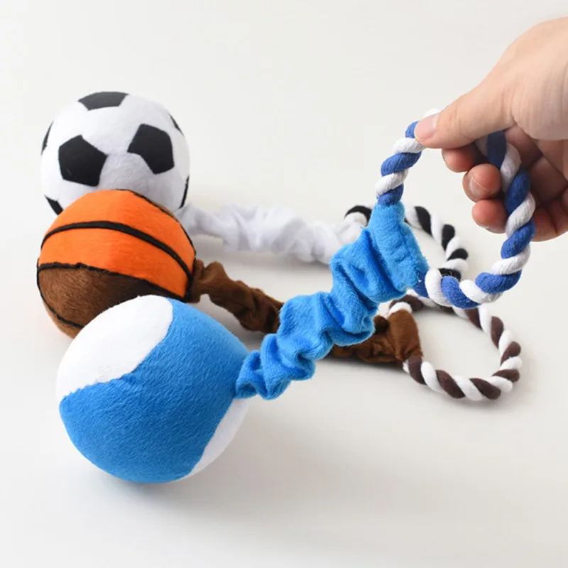 

Cotton Rope Pet Dog Toys Training Molar Teeth Bite-Resistant Teeth Cleaning Dog Pet Toy Ball Dog Supplies