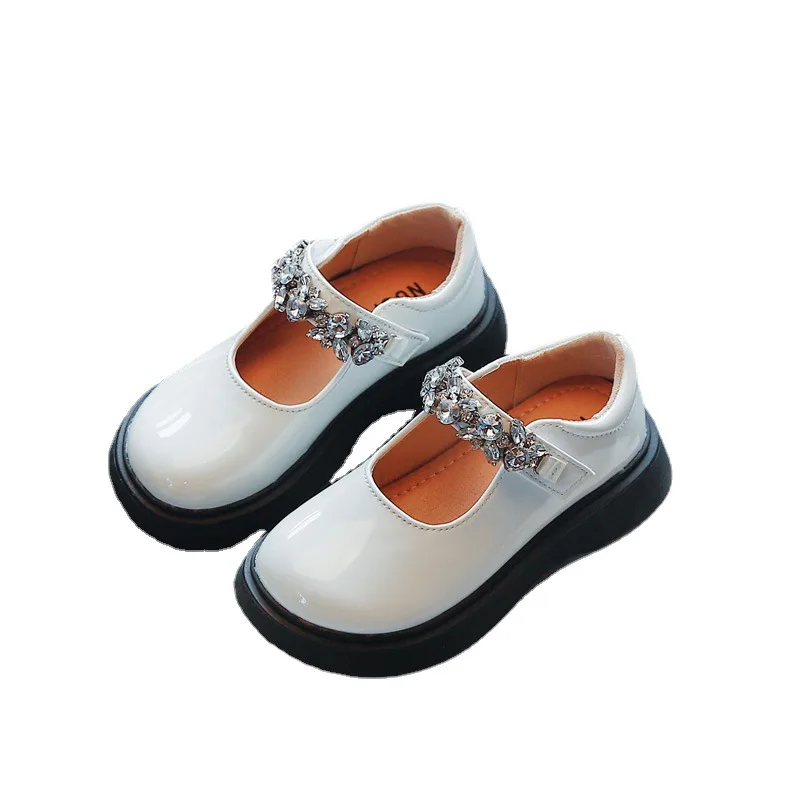

Girls Shoes 2021Autumn New Children's Princess Square Mouth Leather Shoe Kids Shoes Soft Sole Baby girl Shoes platform mary jane