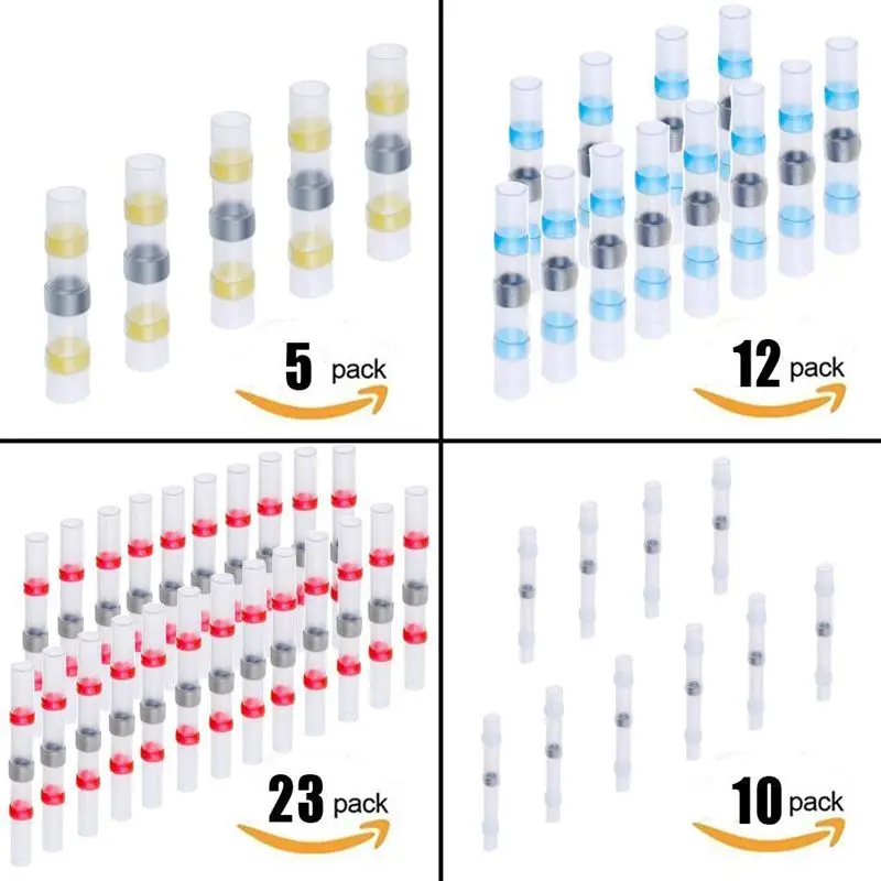 Соединитель для проводов Sopoby термоусадочные стыковые соединители медь 50 шт. (23Red