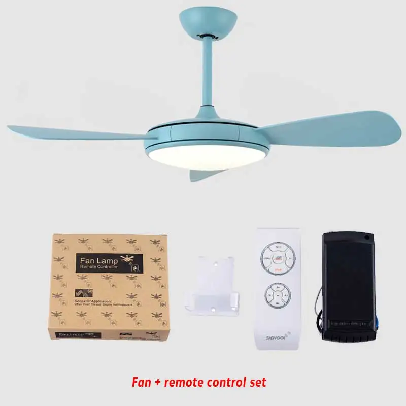 Fan with RC 1 Креативный светодиодный потолочный вентилятор с акриловым листом, 36 дюймов, светодиодный потолочный вентилятор для спальни, гостиной, столовой - Цвет лезвия: Fan with RC 1