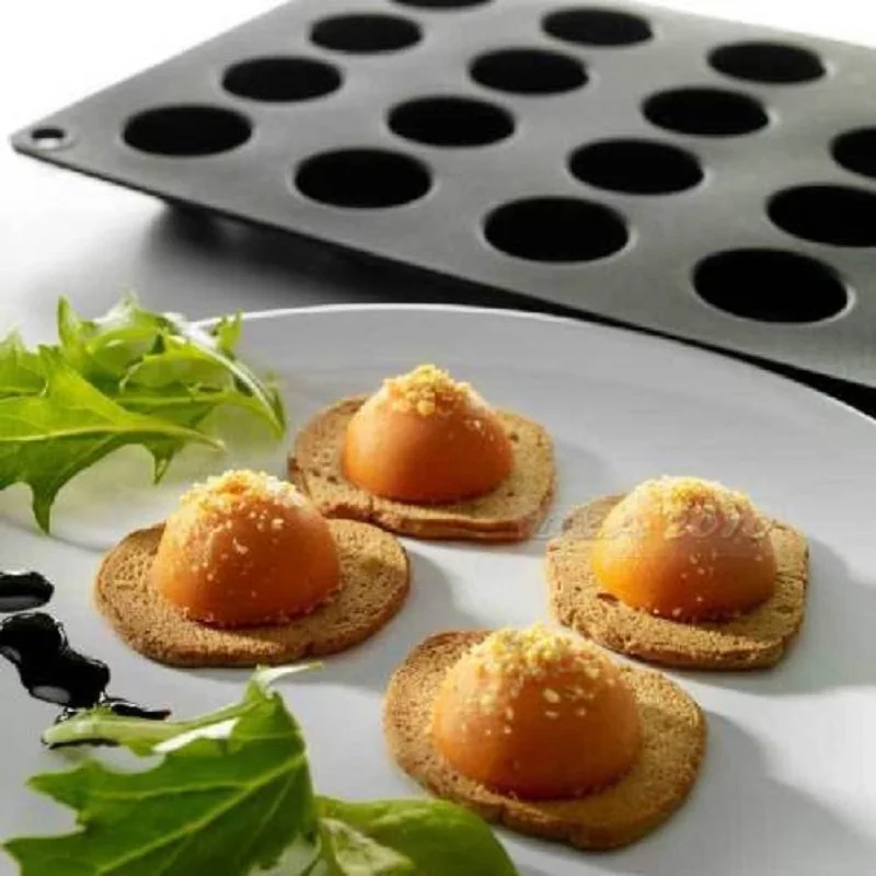 24 отверстие половина шара силиконовая шоколадная форма кубика льда лоток для