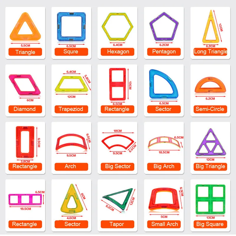 Большие размеры 1 предмет для детей возрастом от Размеры Магнитный конструктор