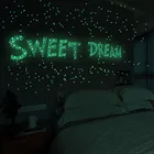 Наклейки светящиеся 3D звезды точки Наклейки на стены Детская комната Спальня Дом свадебные украшения наклейки светится в темноте DIY наклейки