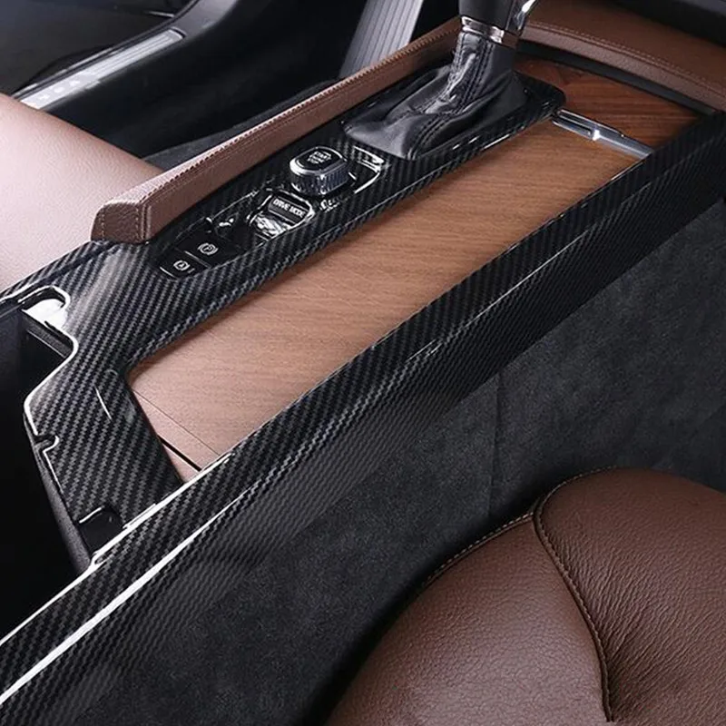 Автомобильный Стайлинг консоли переключения передач Накладка для Volvo S90 2017-19 LHD